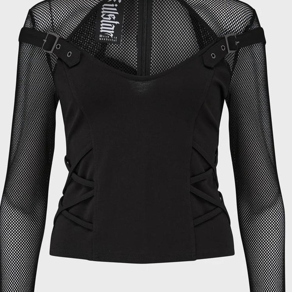 Killstar Techtrash mesh top goth punk rave size xs